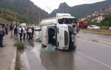 Torulda Yolcu Minübüsünün Yaptığı Kazada Yaralı Yok