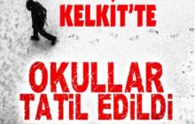 Kelkit Te Okullar Tatil Edildi