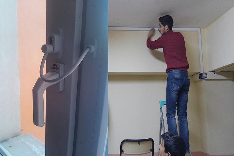 Öğrencilerden Az Açılır Pencere Kilidi  ve Kamera Kanalları Yenileme Çalışması