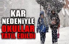 Kelkit te Okullar Tatil Edildi