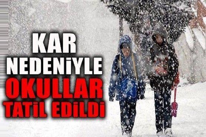 Kelkit te Okullar Tatil Edildi