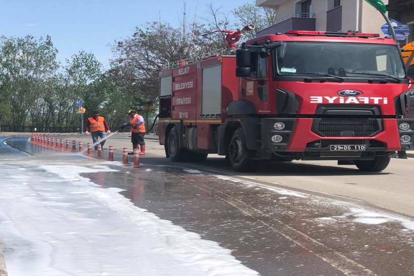 Başkan Nas Dezenfekte Çalışmalarına Devam Ediyoruz.