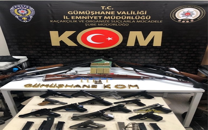 Gümüşhane' de Silah Kaçakçılığı ve İmalatına Yönelik Operasyon Yapıldı