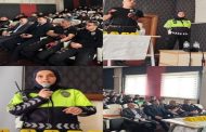 OKUL MÜDÜRÜ İLÇE EMNİYET MÜDÜRLÜĞÜNE TEŞEKKÜR ETTİ.