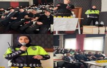 OKUL MÜDÜRÜ İLÇE EMNİYET MÜDÜRLÜĞÜNE TEŞEKKÜR ETTİ.
