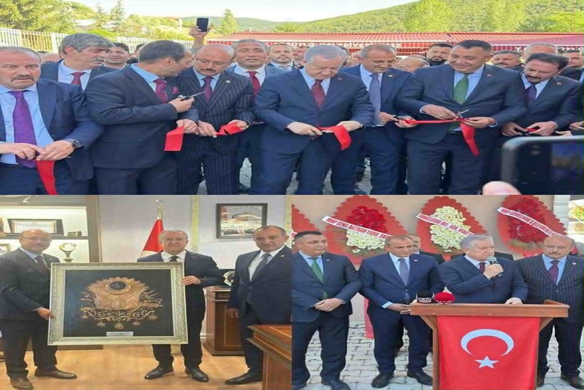 MHP GENEL BAŞKAN YARDIMCISI VE BERABERİNDEKİLER BELDEDE AÇILIŞ GERÇEKLEŞTİRDİLER.